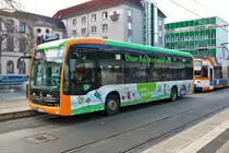 RNV Mercedes Benz eCitaro Wagen 8500 am 22.12.19 in Heidelberg auf der Linie 20 