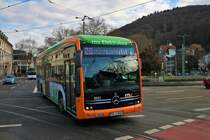 RNV Mercedes Benz eCitaro Wagen 8501 am 22.12.19 in Heidelberg auf der Linie 20 