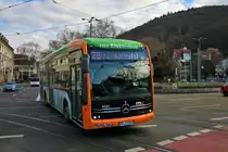 RNV Mercedes Benz eCitaro Wagen 8501 am 22.12.19 in Heidelberg auf der Linie 20 