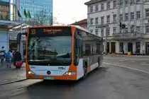 RNV Mercedes Benz Citaro 1 Facelift Wagen 8383 am 22.12.19 in Heidelberg auf der Linie 33
