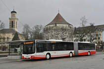 MAN Lions City Nr. 65 der Aare Seeland Mobil, auf der Linie 5, bedient die Haltestelle beim Amtshausplatz. Die Aufnahme stammt vom 09.12.2019.