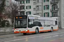 Mercedes Citaro 95, fährt als Dienstfahrt beim Bahnhof Solothurn vorbei. Die Aufnahme stammt vom 09.12.2019.