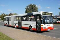 Bus Rodewisch / Bus Vogtland: Mercedes-Benz O 405 G - Gelenkbus mit einflügeliger Vordertür (V-KV 439) der Göltzschtal-Verkehr GmbH Rodewisch (GVG), aufgenommen im Oktober 2019 am Busbahnhof von Rodewisch.
