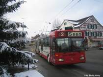 Mercedes 158 erreicht am 13.12.08 den Lindenplatz in W�lflingen.