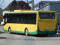 Iveco Crossway der Verkehrsgesellschaft Ludwigslust-Parchim mbH in Malchow am 07.04.2018