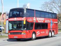 Setra 328 DT der RegioInfra Gesellschaft (ex Müller, Hachenburg) in Malchow am 07.04.2018