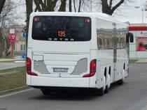 Setra 419 UL der Anklamer Verkehrsgesellschaft mbH in Greifswald am 11.04.2018