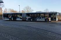 VHH 1621 (HH-V 9621) am 19.12.2019, Pause am U-Bahnhof Steinfurther Allee, MAN NG 323 Lion´s City G, 3-türig, EZ 2016 /