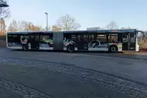 VHH 1621 (HH-V 9621) am 19.12.2019, Pause am U-Bahnhof Steinfurther Allee, MAN NG 323 Lion´s City G, 3-türig, EZ 2016 /