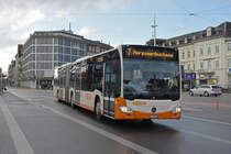 Mercedes Citaro 35, auf der Linie 7, fährt zur Haltestelle beim Bahnhof Solothurn. Die Aufnahme stammt vom 21.12.2019.