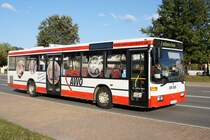 Bus Rodewisch / Bus Vogtland: Mercedes-Benz O 405 NÜ (V-KV 436) der Göltzschtal-Verkehr GmbH Rodewisch (GVG), aufgenommen im Oktober 2019 am Busbahnhof von Rodewisch.