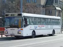 Mercedes O 407 von Paan-Bus aus Polen in Stettin am 18.04.2018