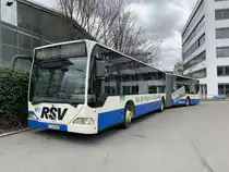 RT-EW 1022 (Baujahr 2005; Ausmusterung 2019) vom Reutlinger Stadtverkehr am 9.3.2019 in Reutlingen, Siemensstraße