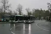 Nagelneuer Becker Reisen MAN Lions City Hybrid der für die Stadtwerke Neu-Isenburg fährt am 02.01.20 in Neu-Isenburg Bhf Westseite 