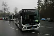 Nagelneuer Becker Reisen MAN Lions City Hybrid der für die Stadtwerke Neu-Isenburg fährt am 02.01.20 in Neu-Isenburg Bhf Westseite 