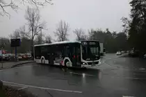 Nagelneuer Becker Reisen MAN Lions City Hybrid der für die Stadtwerke Neu-Isenburg fährt am 02.01.20 in Neu-Isenburg Bhf Westseite 