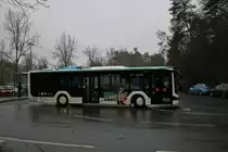 Nagelneuer Becker Reisen MAN Lions City Hybrid der für die Stadtwerke Neu-Isenburg fährt am 02.01.20 in Neu-Isenburg Bhf Westseite 