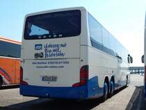 Setra 416 GT-HD von der Usedomer Bäderbahn im Stadthafen Sassnitz am 28.04.2018