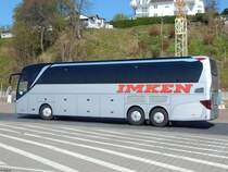 Setra 516 HDH von Imken aus Deutschland im Stadthafen Sassnitz am 28.04.2018