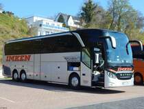 Setra 516 HDH von Imken aus Deutschland im Stadthafen Sassnitz am 28.04.2018