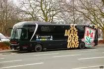 Vereinsbus vom Handballverein SC Magdeburg in Wuppertal, am 25.01.2020.