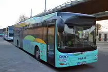 BördeBus Verkehrsgesellschaft mit einem MAN Lion's City am 21.03.19 Magdeburg ZOB