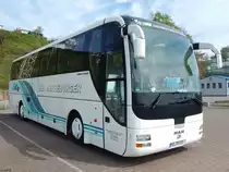 MAN Lion's Coach von Personennahverkehrsgesellschaft Merseburg-Querfurt mbH aus Deutschland im Stadthafen Sassnitz am 02.05.2018