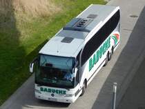 Mercedes Travego von Babucke aus Deutschland im Stadthafen Sassnitz am 04.05.2018