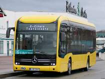 Mercedes eCitaro Vorführwagen zum Test bei den Neubrandenburger Verkehrsbetrieben in Neubrandenburg am 12.02.2020