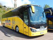 Setra 517 HD von Haslach aus Deutschland im Stadthafen Sassnitz am 04.05.2018