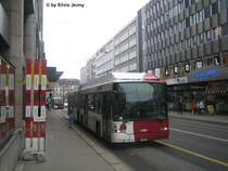 Neoman/Hess Nr. 514 verl�sst am 23.12.08 die Haltestelle St.Pierre. Wegen einer Baustelle m�ssen alle Duobusse ab dieser Haltestelle abb�geln und mit dem Dieselmotor zum Bahnhof fahren.