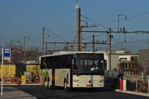 SL 3324, Mercedes Benz Integro, von Sales Lentz fährt am 06.01.2020 in den Busbahnhof von Mersch ein.
