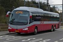 EY 8891 Irizar I4, des CFL, stand am 16.02.2020 in Ettelbrück am Bahnhof.
