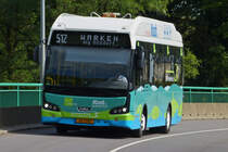 VK 1160 VDL Citea Elektrick, von Voyages Koob, auf dem Weg von Erpeldange Sauer zum Bahnhof von Ettelbrück. 09.09.19
