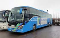 Setra S 519 HD Reisebus der Fa. Reykjavik Sightseeing am Geysir Centre auf Island am 7.2.2020.