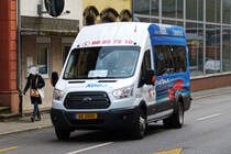 VK 1800, Ford Transit von Voyages Koob, in den Straßen von Ettelbrück unterwegs. 10.04.2019
