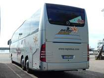 Mercedes Travego von Regiobus Mittelsachsen aus Deutschland im Stadthafen Sassnitz am 05.05.2018