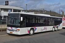 VB 5500, Setra S 418 LE von Autocars Bollig, abgestellt am Bahnhof in Diekirch.  21.02.2020