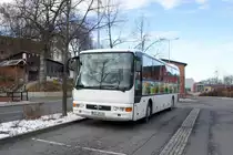 Bus Schwarzenberg / Bus Erzgebirge: (ASZ-BV 31) der RVE (Regionalverkehr Erzgebirge GmbH), aufgenommen im Dezember 2019 am Bahnhof von Schwarzenberg / Erzgebirge.