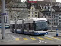 VBZ - Hess Trolleybus Nr.93 unterwegs auf der Linie 31 in Zürich am 29.02.2020