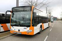 RNV Mercedes Benz Citaro 2 Wagen 7608 am 01.03.20 im RNV Betriebshof Rheingönheim. Dieses Foto entstand im Ramen einer Sonderfahrt 