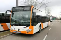 RNV Mercedes Benz Citaro 2 Wagen 7608 am 01.03.20 im RNV Betriebshof Rheingönheim. Dieses Foto entstand im Ramen einer Sonderfahrt 