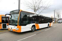 RNV Mercedes Benz Citaro 2 Wagen 7608 am 01.03.20 im RNV Betriebshof Rheingönheim. Dieses Foto entstand im Ramen einer Sonderfahrt 