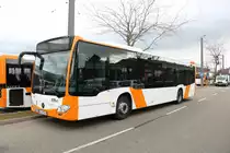 RNV Mercedes Benz Citaro 2 Wagen 7608 am 01.03.20 im RNV Betriebshof Rheingönheim. Dieses Foto entstand im Ramen einer Sonderfahrt 
