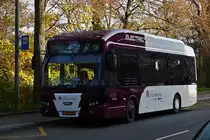 EW 1257, VDL Citea Electrobus, steht am Straßenrand in der Stadt Luxemburg. 24.11.2019