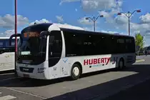 HU 3023, MAN Lion's Regio von Voyges Huberty, wartet am Bahnhof in Petange auf die Fahrgäste.  10.04.2019