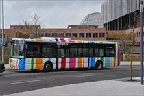 MJ 8818, Irisbus Citelys  des VDL auf seiner Route durch die Straßen der Stadt Luxemburg. 04.03.2020