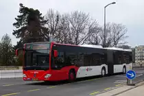 VE 2042, Mercedes Benz Citaro von Voyages Ecker, ist auf dem Weg zum Bahnhof in der Stadt Luxemburg . 07.04.2019