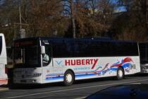 HU 3022, Setra S 415 UL von Voyages Huberty, gesehen in der Stadt Luxemburg. 18.02.2019 