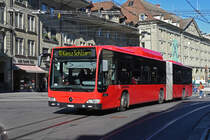 Mercedes Citaro 844, auf der Linie 10, verlässt die Haltestelle Zytglogge. Die Aufnahme stammt vom 24.02.2020.